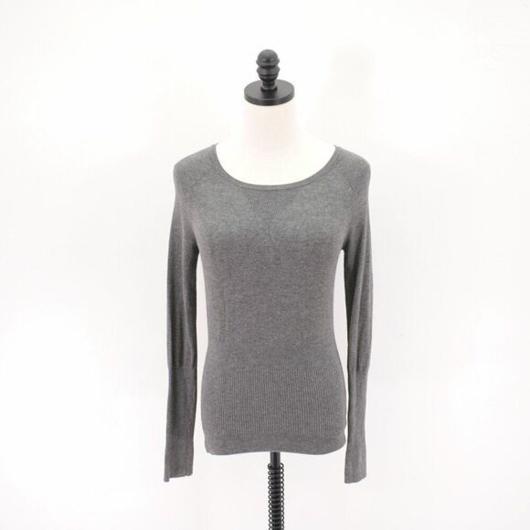 Philosophy Gray Scoop‎ Neck Lightweight Sweater Rayon Nylon XS - Picture 1 of 10